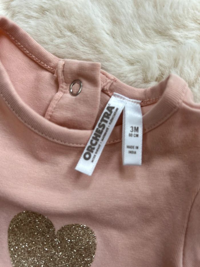 Jolie robe rose à paillettes ~ 3 mois - photo numéro 2