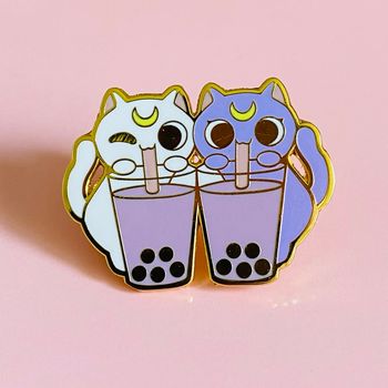 Pins Luna Artemis Kawaii Bubble Tea