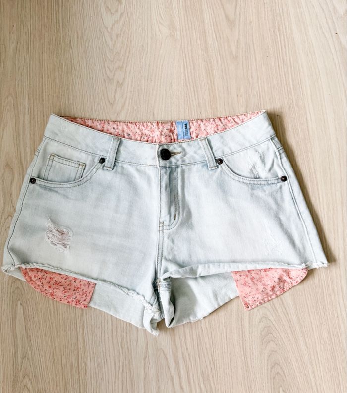 Short en jean bleu clair ikks taille 36 S - comme neuf