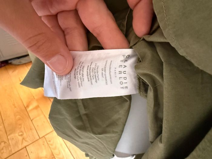 Magnifique robe en très bon état Claudie pierlot taille 36 kaki - photo numéro 10