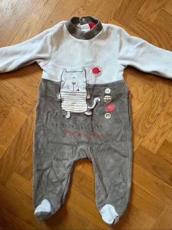 Pyjama Tiassaia 3 mois Bleu ciel / gris chaton