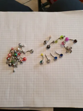 Lot percing nombril @