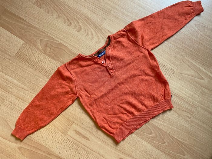 Beau pull orange ML OKAÏDI T. 2 ans/24 mois/86 cm garçon