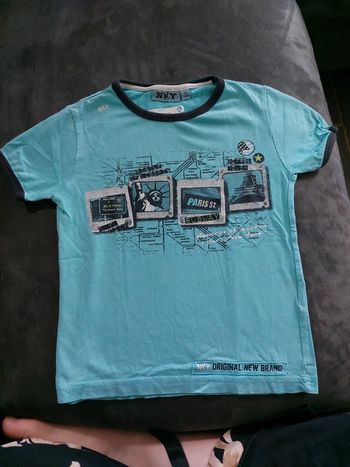 T shirt bleu turquoise