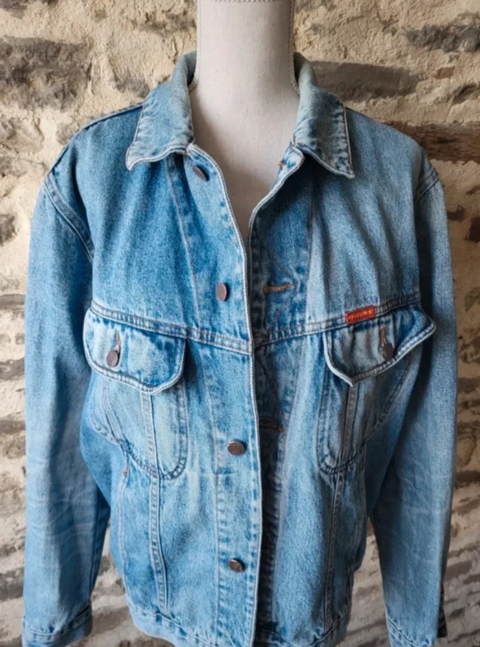 Veste en jean bleue claire vintage 90's Rica Lewis Taille XL ou 48 50 - photo numéro 2