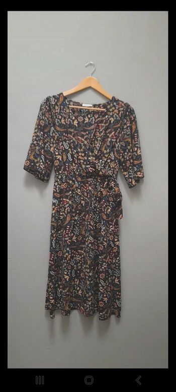 Robe longue fluide imprimé fleuri