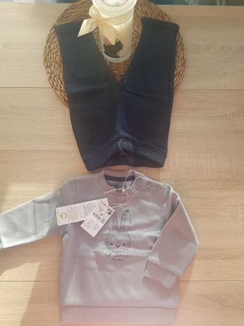 Ensemble bleu lapin