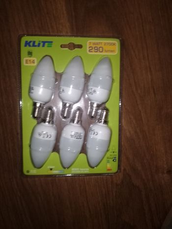 Lot de 6 petites ampoules flamme