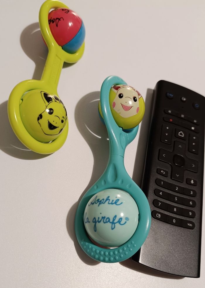 🩵 Petits hochets rotatifs  💚  Sophie la girafe - photo numéro 5