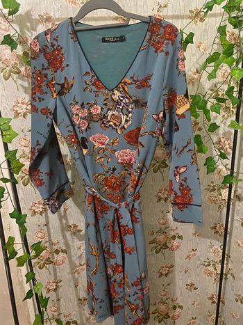 Robe courte motif oiseaux