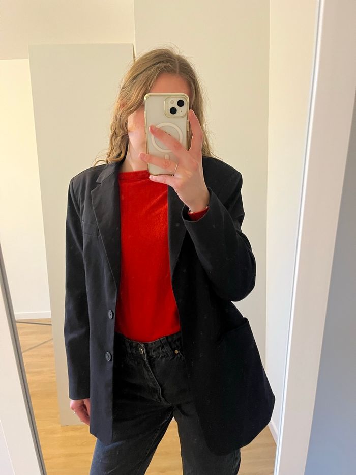 Blazer oversize à épaulettes