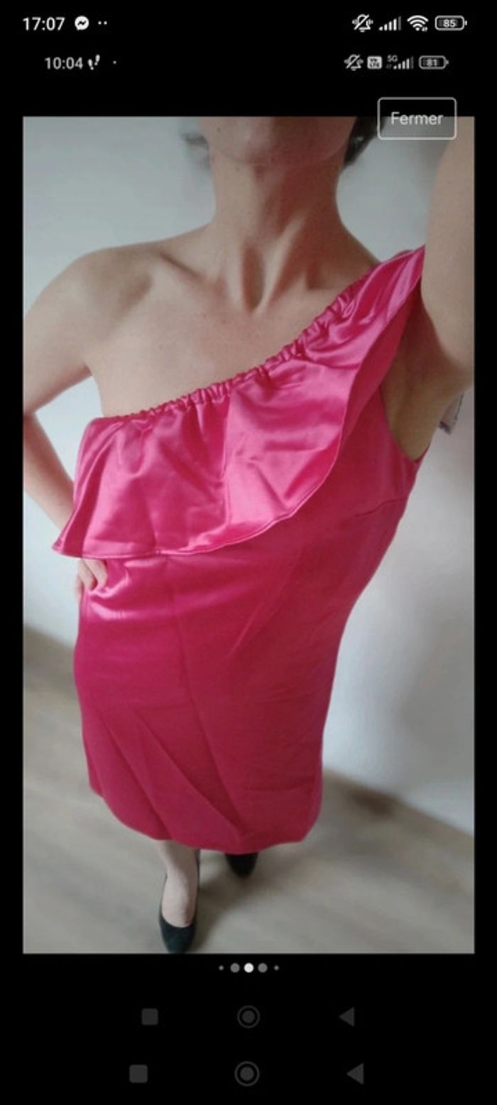 🩷Robe one shoulder satinée - photo numéro 4