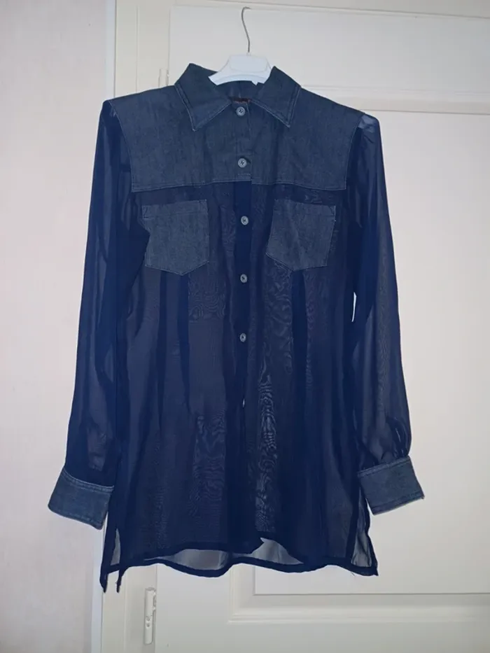Chemise jeans Femmes,je vous aime