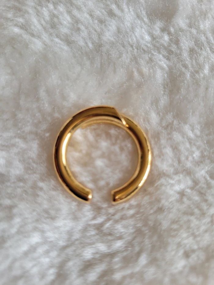 Bague anneau ouvert acier silver - photo numéro 3