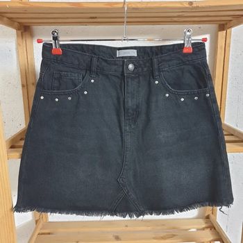 Jupe jeans noir taille L Mango