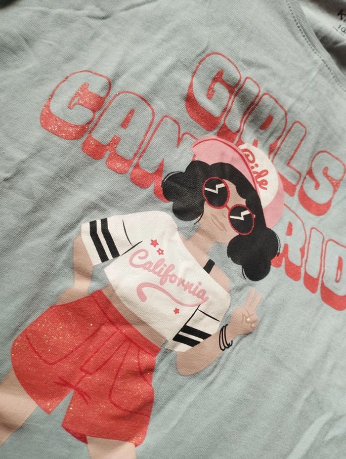 Lot 3 t-shirts 10ans bleu/Orange - photo numéro 2
