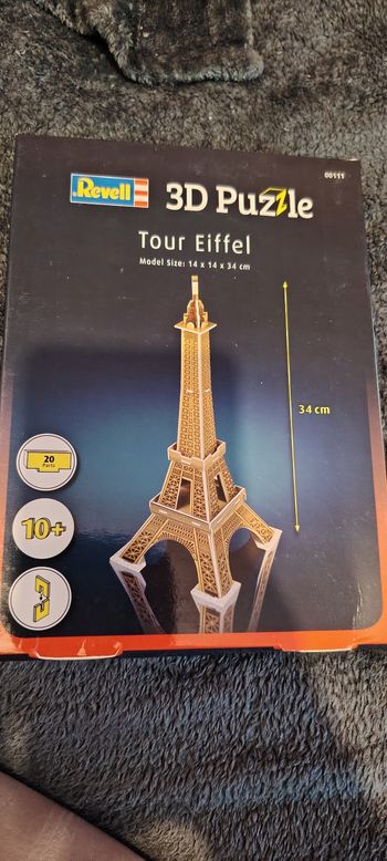 Puzzle 3d tour eiffel