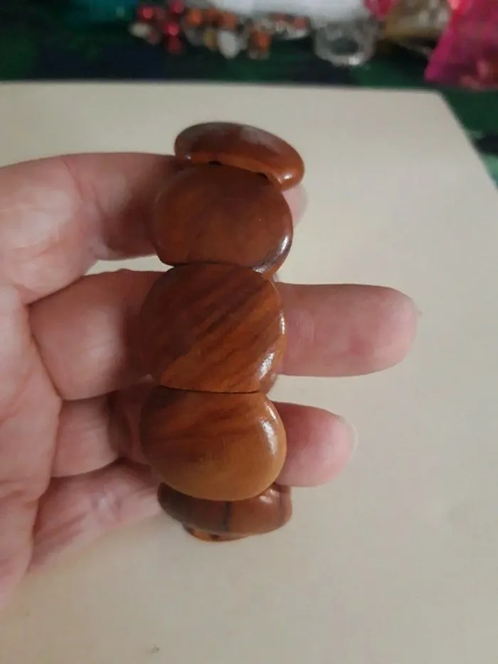 Bracelet fantaisie imitation bois