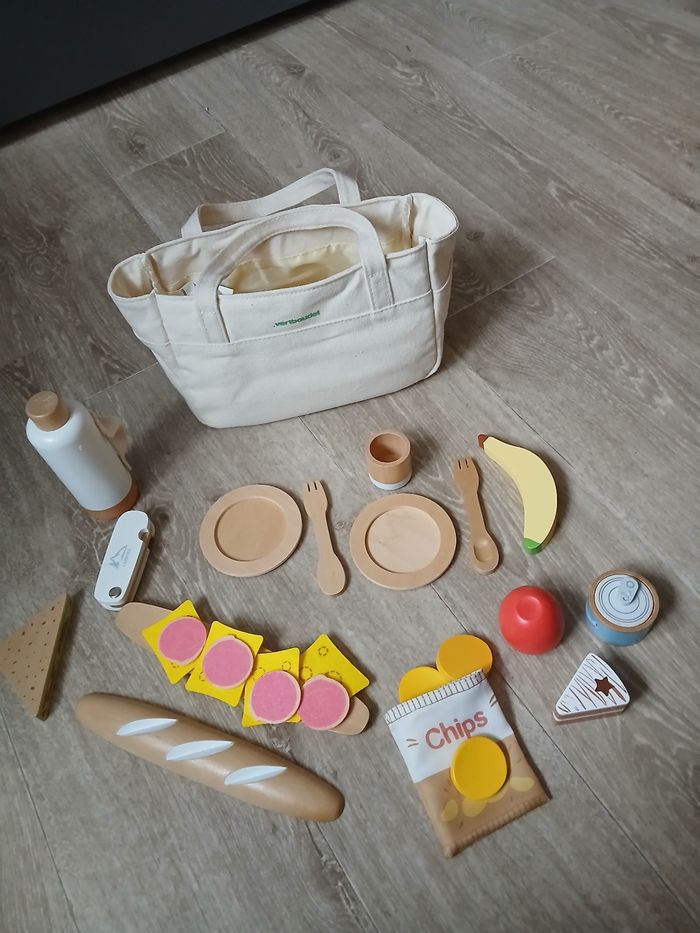 Jouet set pique nique vertbaudet en bois - photo numéro 6