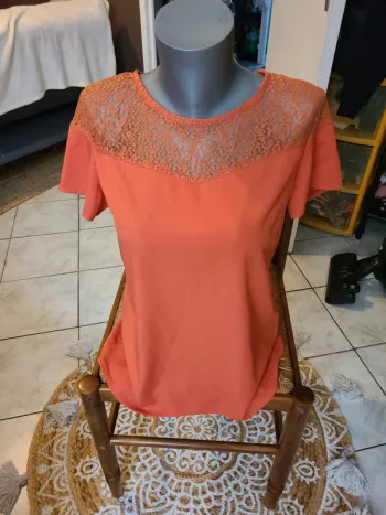 Top orange femme 38