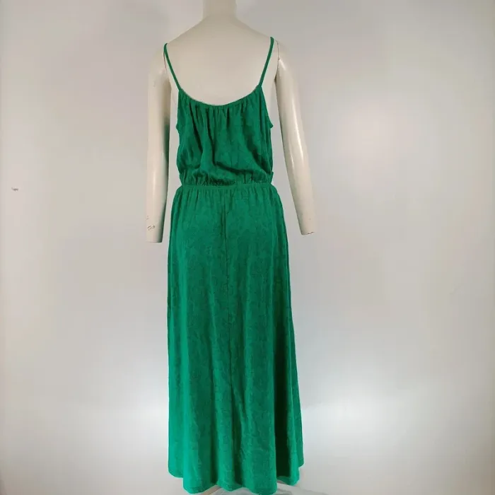 Robe longue verte ajourée dos - CMT Atelier - taille 38 - A128 - photo numéro 4