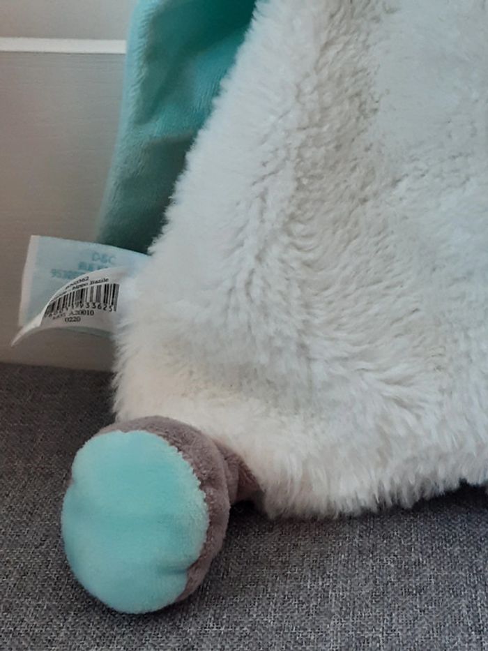 Peluche / doudou Baby Nat : Hippopotame Bleu et blanc - photo numéro 12