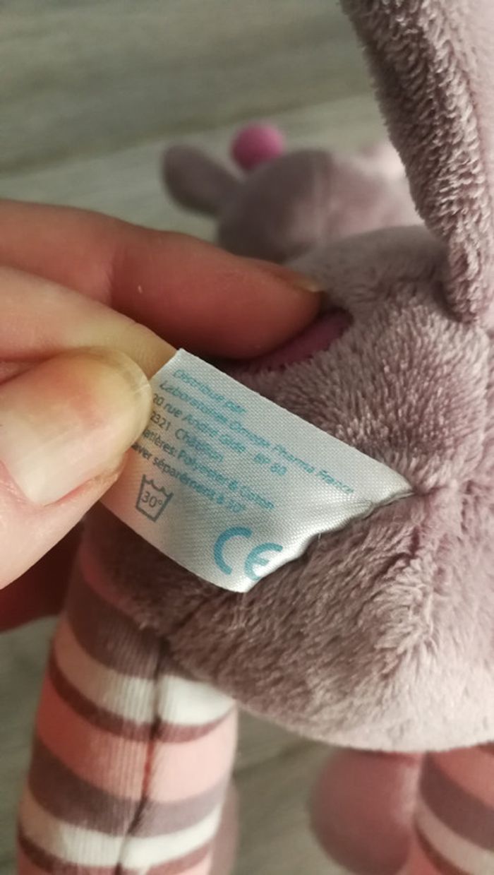 Peluche doudou girafe arthur et lola - photo numéro 3