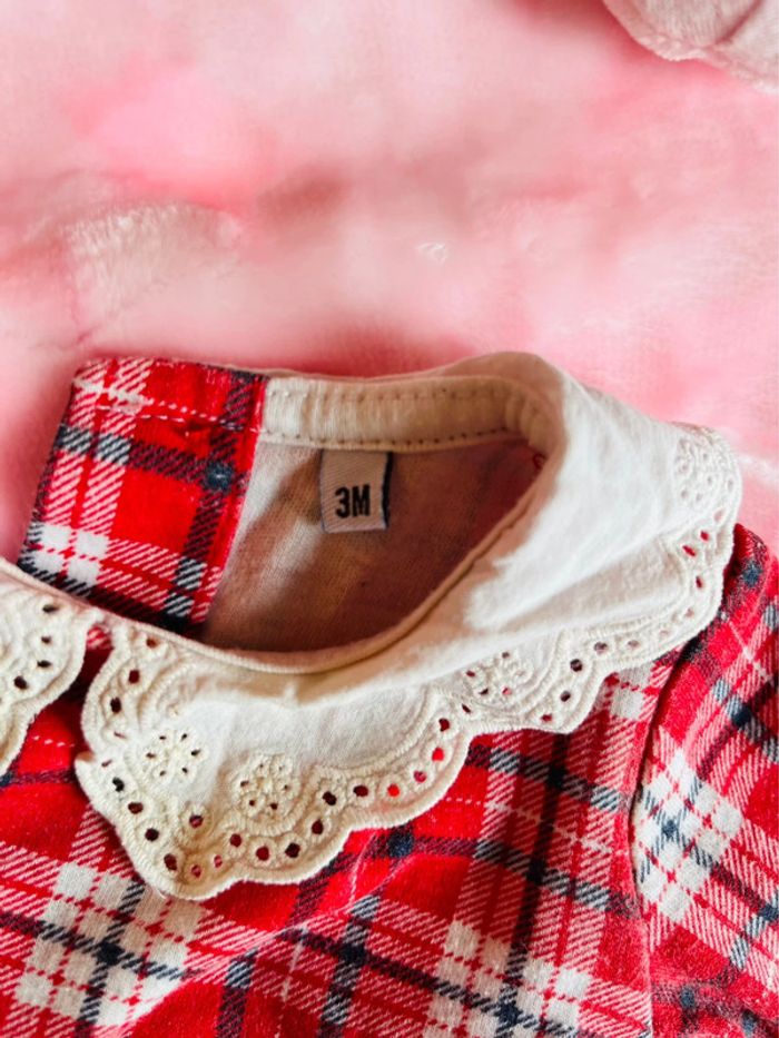 🍎 robe avec dentelle fille 3 mois - photo numéro 2