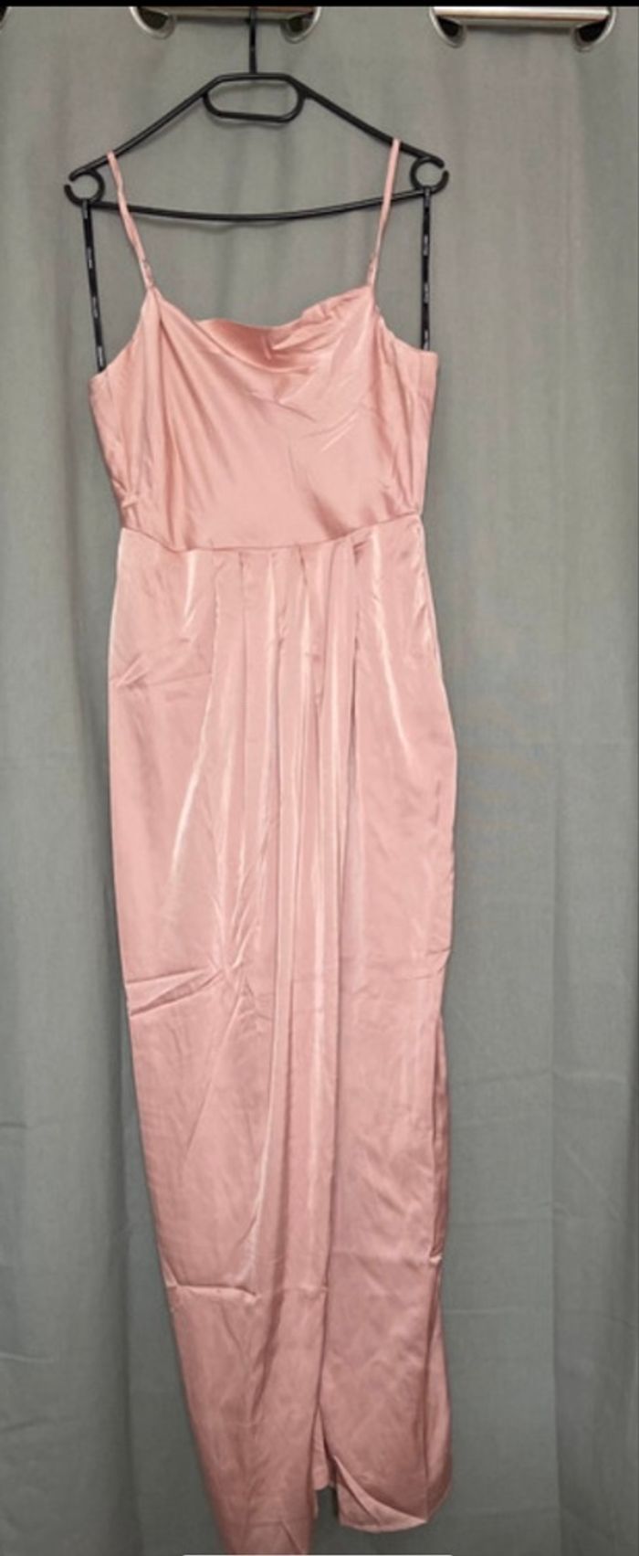 Robe vieux rose style satin - photo numéro 4