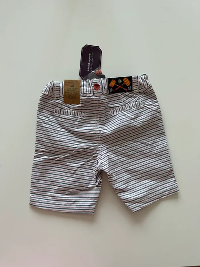 Short à rayures - 2 ans (92cm) - Sergent Major - neuf avec étiquette - photo numéro 3