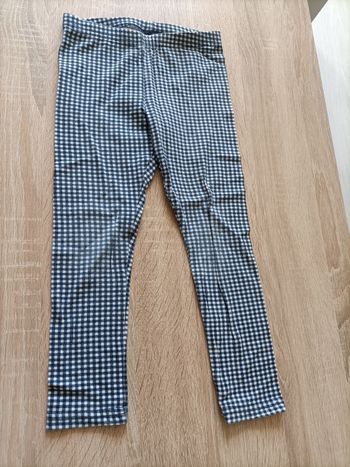 Legging en vichy bleu/blanc - 4 ans fille