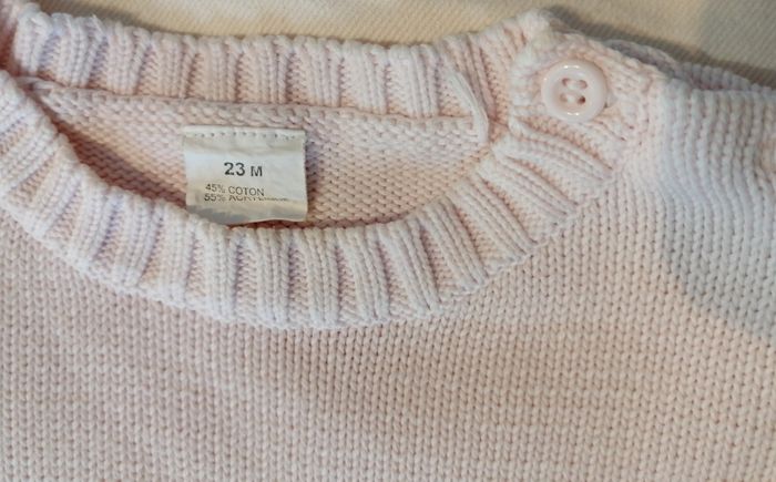 Pull fillette 23 mois rose - photo numéro 3