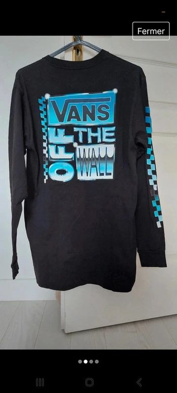 Tee-shirt Vans taille M manches longues noir