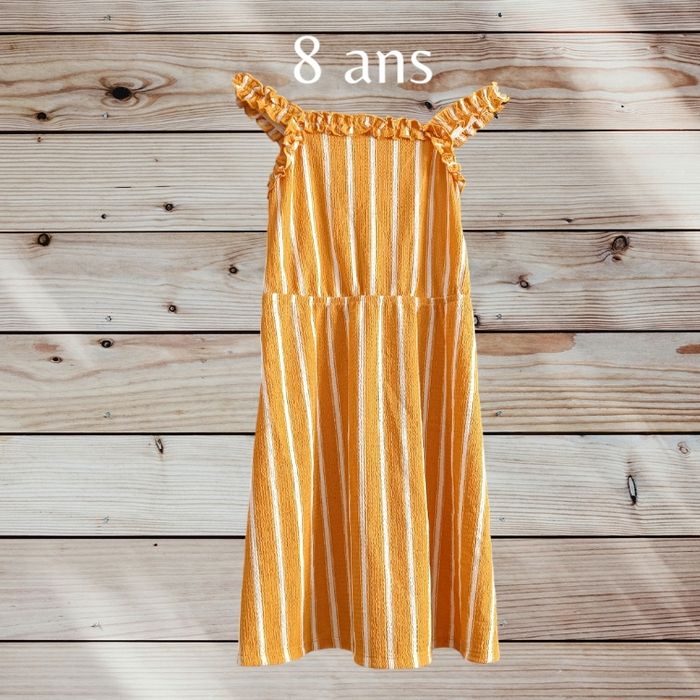 Robe imprimée jaune et blanc - photo numéro 3