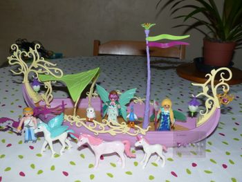 playmobils fee la grande barque feerique
