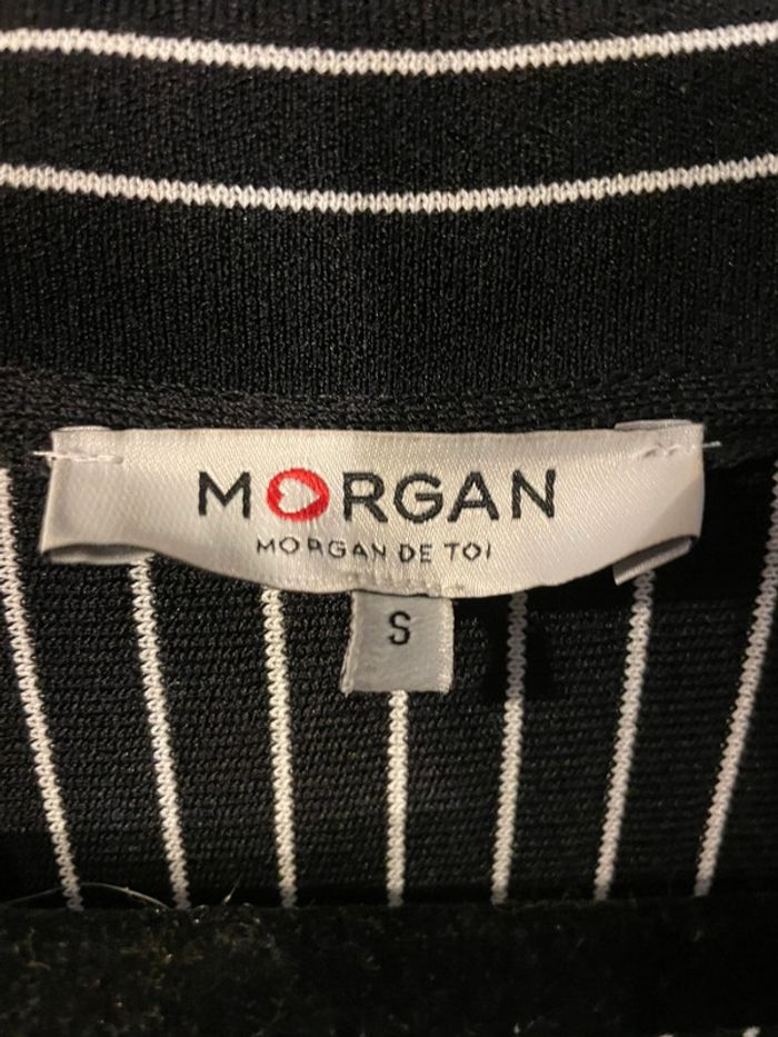 Veste noire rayures blanches Morgan - photo numéro 4