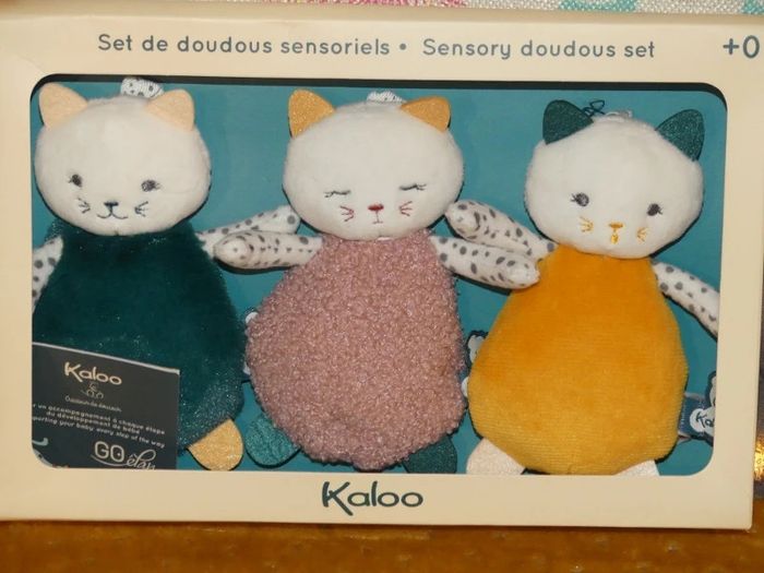 Doudous chats sensoriels coffret Kaloo 😺 Neuf - photo numéro 2