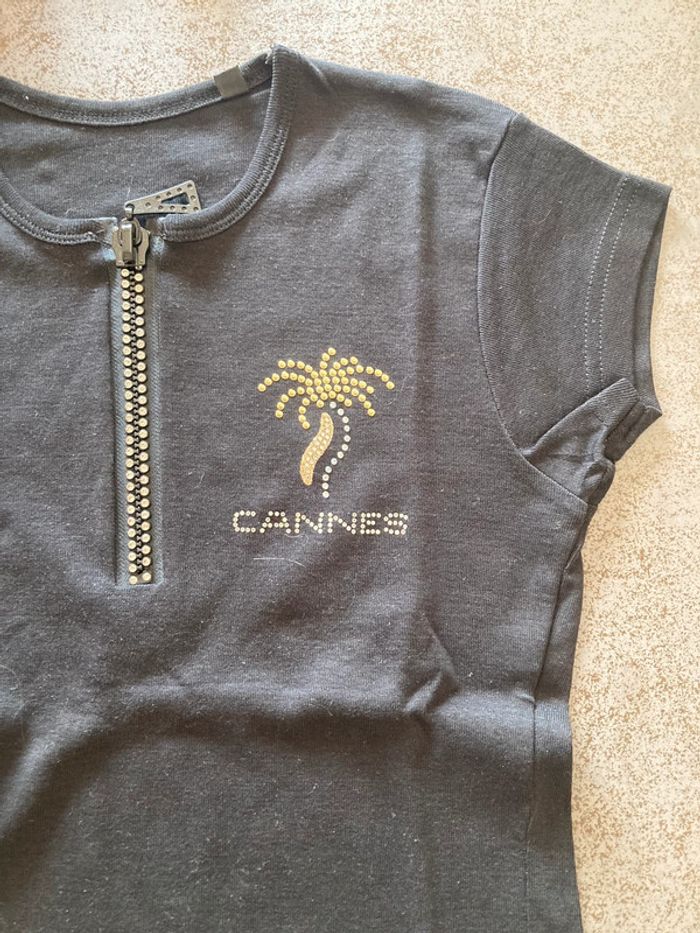 T-shirt Cannes noir - photo numéro 2