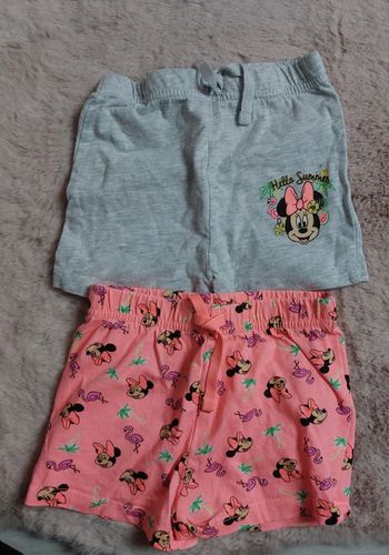 Lot 2 shorts Minnie 12/18 mois