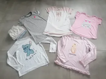 Lot 10-12ans chemise de nuit /haut de pyjama +donne pantalon