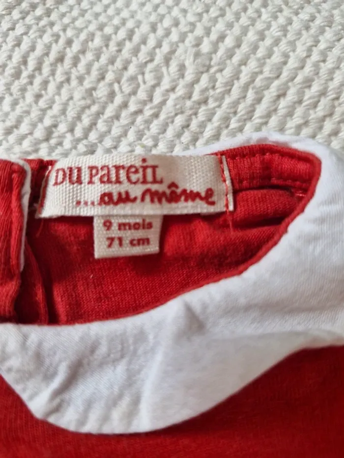 Tee shirt manches longues fille 9 mois DPAM - photo numéro 2