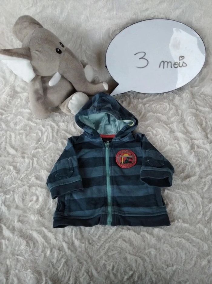 Veste Gilet avec capuche Garçon 3 mois Sergent Major Perroquet