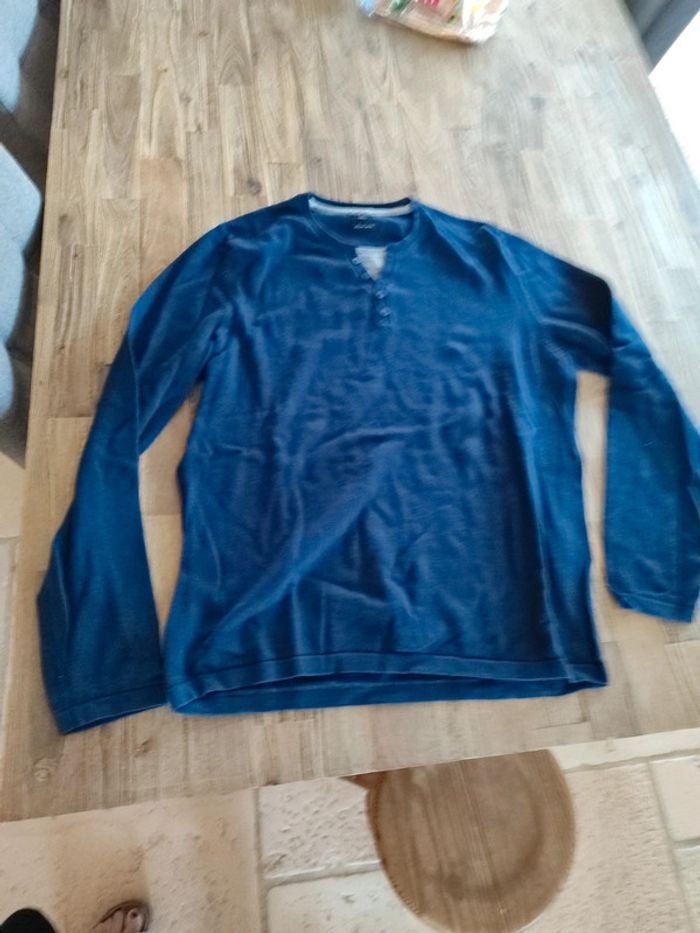 Pull col rond Trompe l'oeil Celio