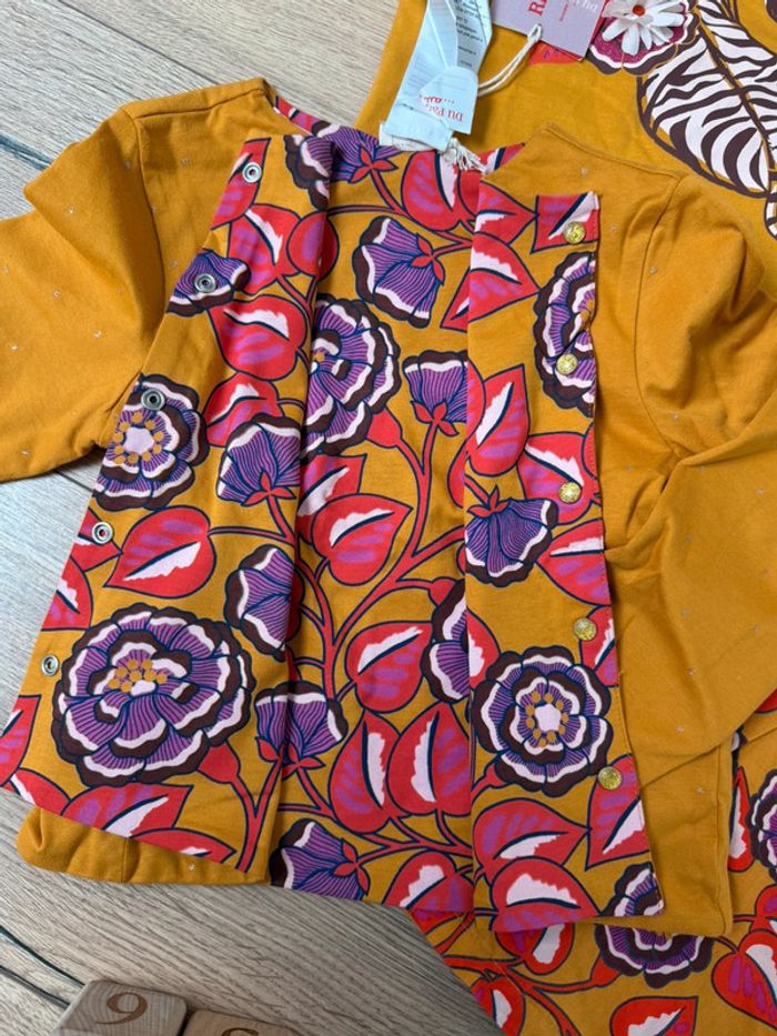 Ensemble 3 pièces neuf DPAM 4/5 ans style afro/zèbre - photo numéro 5