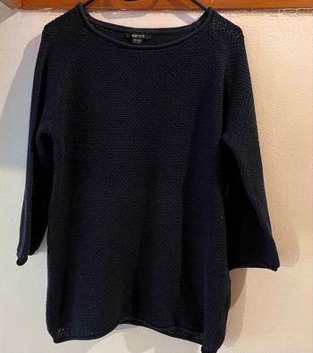 Pull en mailles bleu foncé 