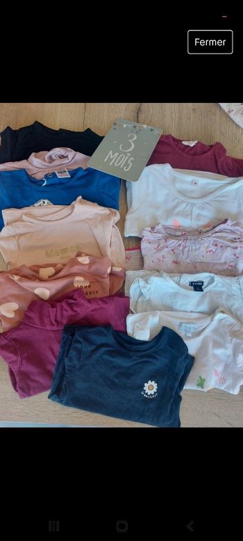 Lot tee shirt manche longue