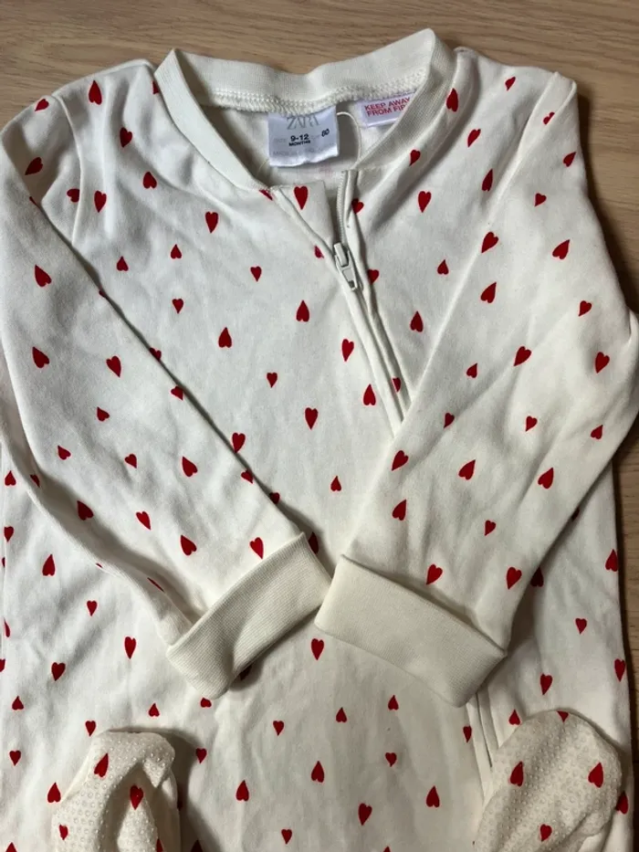 Lot de deux pyjamas/grenouillères en coton zippés 18 mois Zara - photo numéro 3