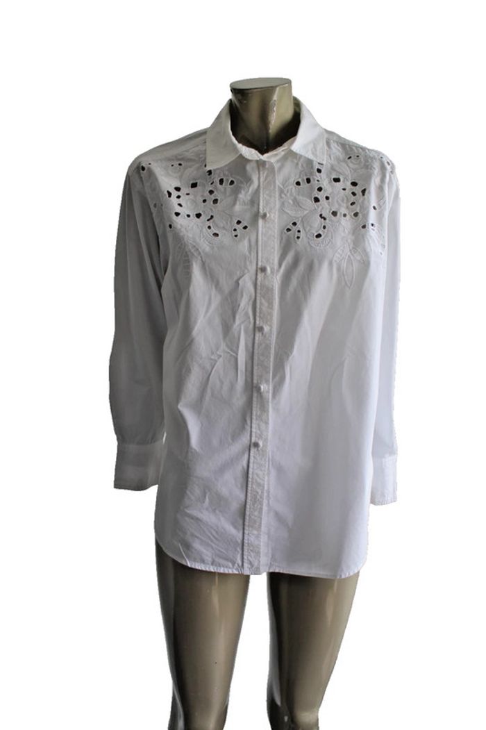tunique chemise blouse en coton blanc coupe oversize garçonne marque zara