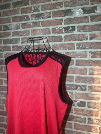 Maillot basketball réversible noir et rouge Spalding Taille XL/42