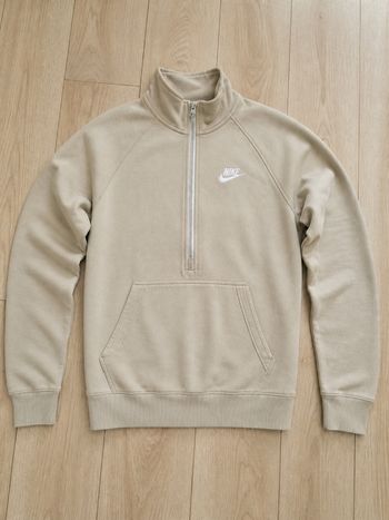 sweat nike xs beige zip col montant neuf